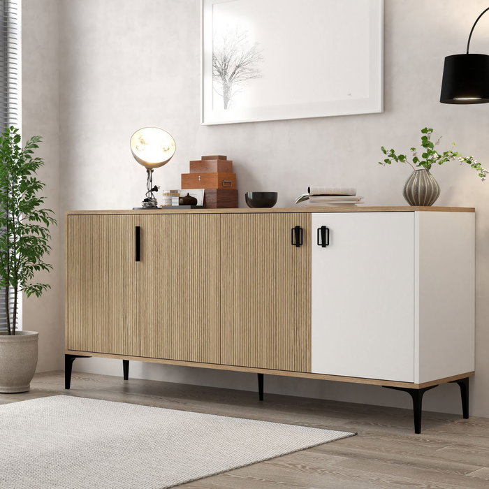 Hanah Home Neva 4005 Consola Roble y Blanco Hanah Home Neva 4005 Consola Roble y Blanco